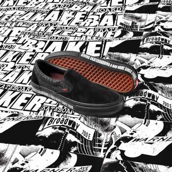 Vans x Baker Slip-On Pro - Miesten Tennarit - Mustat/Punainen